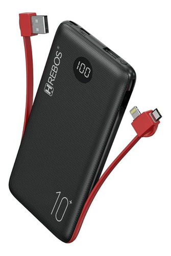 Carregador Portátil Hs-901 Slim 10.000 Mah P/ Celular Usb