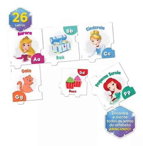 Jogo Educativo - Princesas Disney - Descobrindo Vogais - Mimo Toys