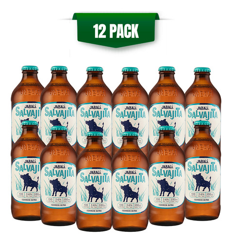 Cerveza Artesanal Salvajita 12 Botellas De 330ml