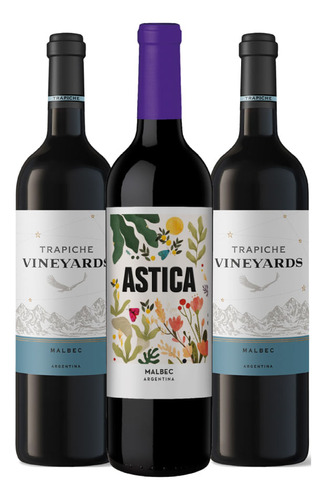 Kit Vineyards E Astica Malbec-3 Unidades