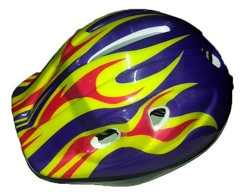 Casco Infantil Llamas Monopatin Patines Rollers Color Amarillo Talle Unico