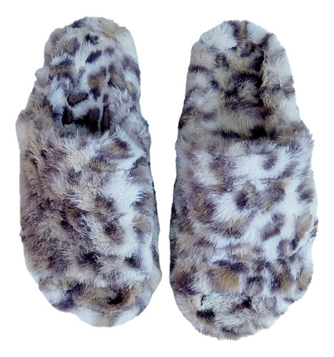 Pantuflas Abierta Animal Print