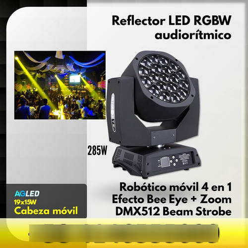 Reflector Led Rgb Robotico 350w 3 En 1 Dmx 16ch R17beam Stro