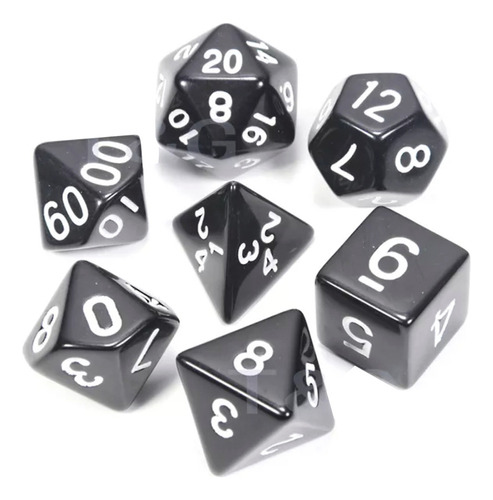 Dados Juegos De Rol Set 7 Dados 4 6 8 10 12 20