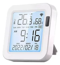 Comprar Reloj Sensor Int. Temperatura Humedad Wifi Tuya Alexa Google