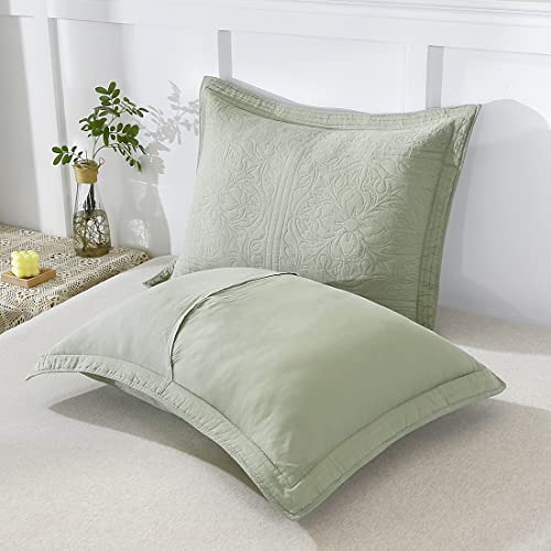 Funda De Almohada Acolchada De Algodón 100% Winlife Con Est