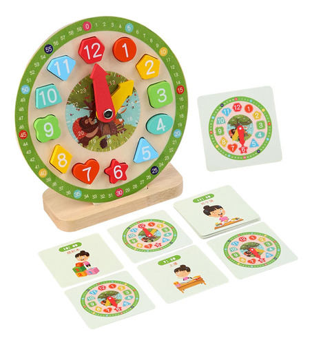 Juguete Montessori Reloj De Madera Juguete Para Niños,