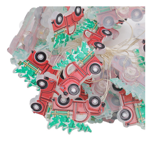 Cadena De Guirnaldas De Luces Navideñas Con Forma De Camión