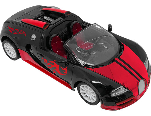 Carro Controle Remoto Hot Wheels 7 Funçoes Candide 4511 Cor Vermelho