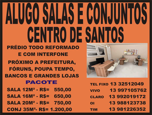 Imagem 11 de 13 de Sala Comercial Para Alugar Na Rua Amador Bueno, Centro, Santos - Sp - Liv-3933