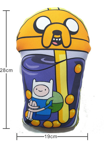 Cojin Finn Jake Hora De Aventura Vasito Te Perlas Kawaii