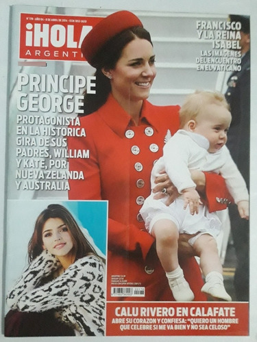 Revista Hola Principe George/calu Rivero/ Reina Isabel 