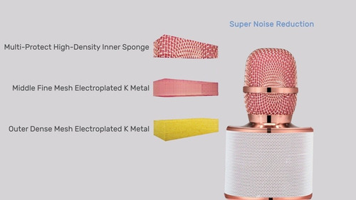 Microfono De Karaoke Bluetooth Inalambrico Bonaok, Maquina D