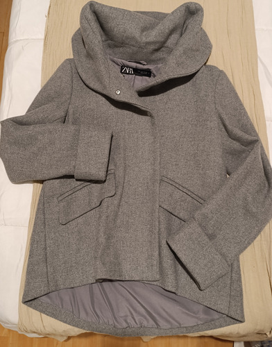 Tapado Zara Gris Claro Talle S (Usado)