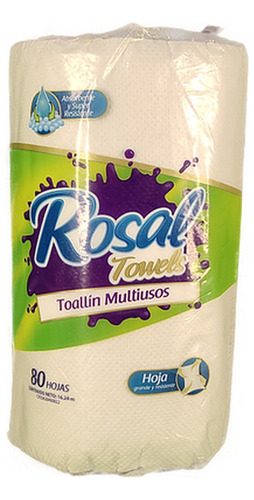 Toallin Rosal 80 Hojas 2 Unidades