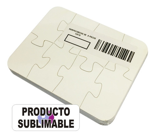 Rompecabezas Sublimables Mdf 15x12 Cm 8 Piezas 5 Unidades