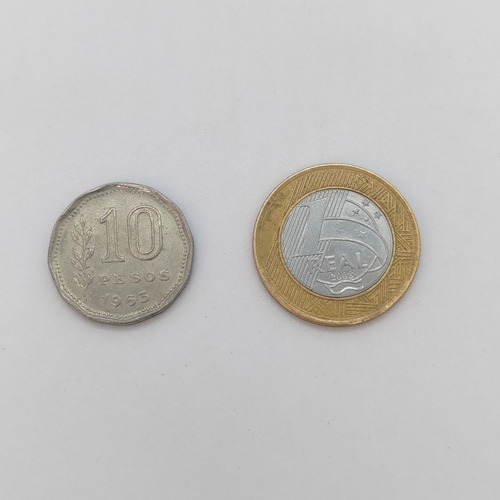 Antiga Moeda De 10 Pesos Anos 1963 Argentina - 16403n (Usado)