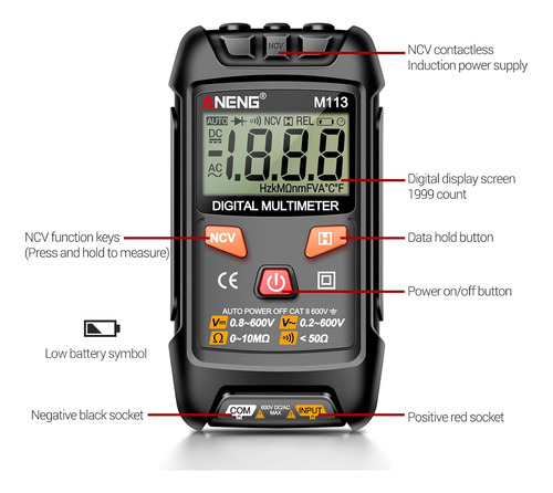 Multimetro Digital Profesional Corriente Voltaje Continuidad