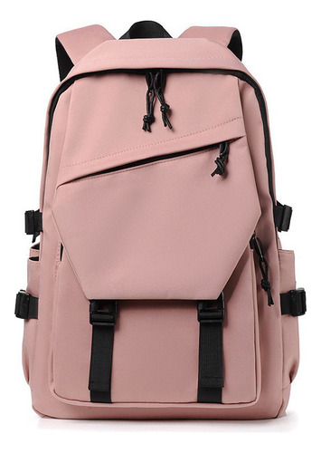 Mochila de viaje casual rosa de gran capacidad