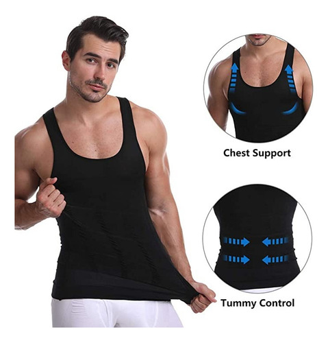 Camiseta Faja Playera Reductora Moldeadora Hombre