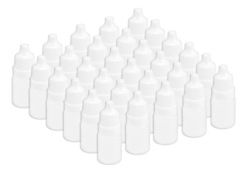 30 Botella De Reactivo Plástico 5ml, Botella De Lab Blanca