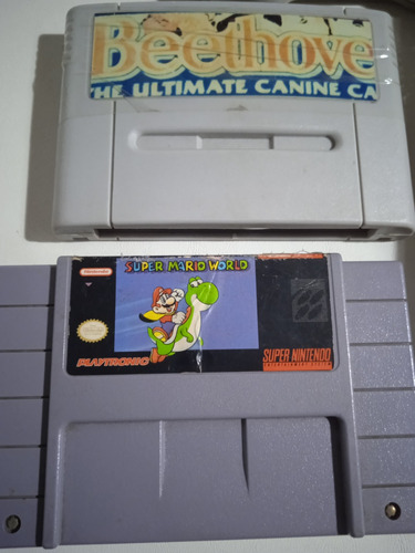 Imagem 2 de 8 de Super Nintendo Original, Único Dono, Acompanha 2 Cartuchos, 1 Joystick, Fonte E Cabo De Antena
