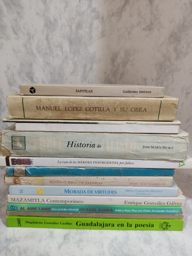 Lote: 13 Libros De Temas Sobre Jalisco. Juntos, Usados.