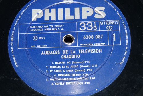 Jch- Audaces De La Television Temas De Serie Años 60s 70s Lp