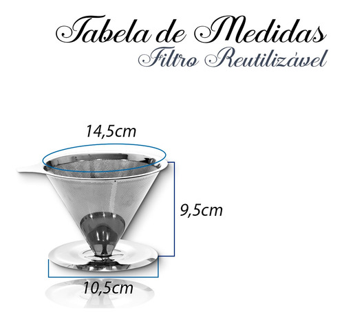 Imagem 4 de 7 de Coador Filtro Café Reutilizável Inox Pequeno Sem Filtro 101