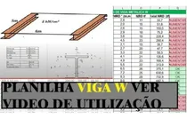Comprar Planilha Dimensionamento Viga Metálica Perfil W
