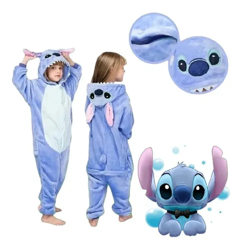 Pijama Mameluco Stitch Disfraz Niño Niña, Kigurumi Stitch