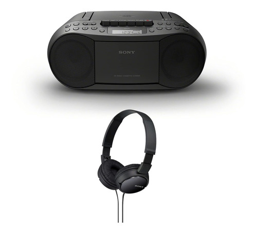 Sony Stereo Cd Cassette Boombox Home Audio Radio Negro 2