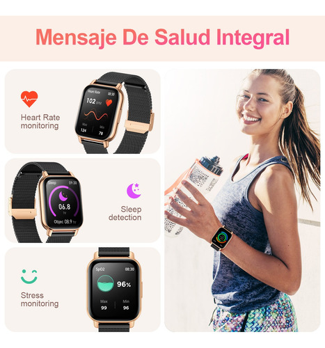 Smartwatch Impermeable Con Llamadas Por Bluetooth P/mujer