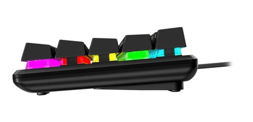 Imagen 4 de 4 de Teclado gamer HyperX Alloy Origins 60 QWERTY Red inglés US color negro con luz RGB