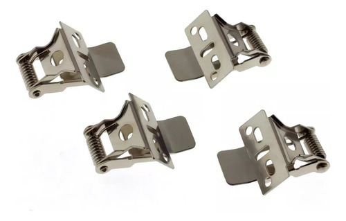 Kit 4 Clips Sujecion Embutir Paneles Led 60x60 30x120 Estructura Plateado