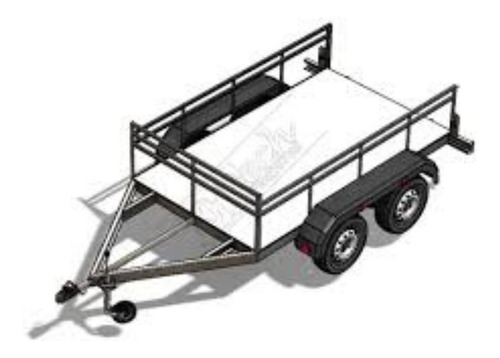 Arquivo Para Construir Carretinha Reboque Trucada 2 Eixos