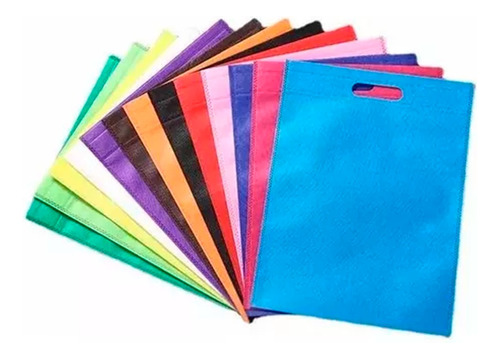 Pack 10 Bolsas Tnt De Genero 31 X 25 Cm Variedad Colores