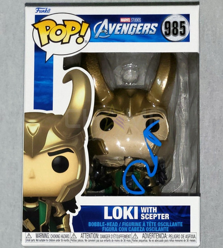 Funko Pop! Autografiado Tom Hiddleston Loki #985 Avengers