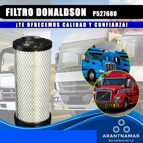 Filtro Aire Donaldson Interno Original P527680 Camion Gm Kod