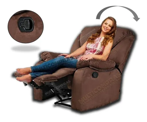 Sillon Reclinable Para Patio Sala Habitación Descanso Suave