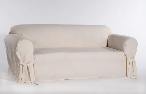 Classic Slipcovers Funda De Sofa De Sarga Cepillada, Natural