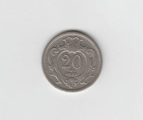 Moneda Austria 20 Heller Año 1911 Excelente