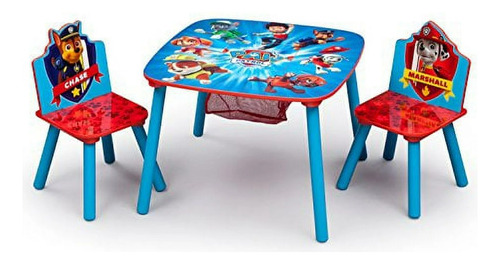 Set Infantil De Mesa Mesita Con 2 Sillas De Paw Patrol Niños