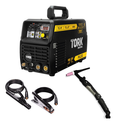 Maquina De Solda Inversora Mma Tig Aluminio Acdc 200a Tork Cor Preto Frequência 50/60Hz 110V/220V