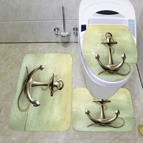 Alfombra De Baño Con Estrellas De Mar Juego De 3