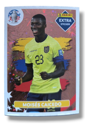 Moisés Caicedo Extra Sticker Bronce Copa América 2024 Panini