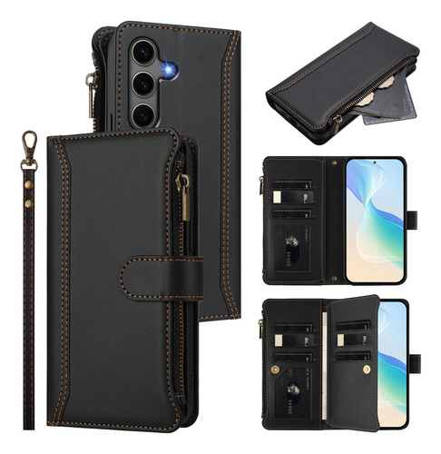 Funda De Piel Tipo Cartera Con Ranura Para Samsung Galaxy A55 A35 A25 A15 A05