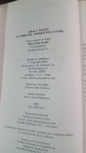Imagen 5 de 8 de El Libro Del Porque La Torah