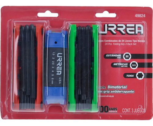Juego De Llaves Hexagonales Allen Y Torx Urrea® Made In Usa