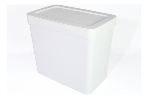 Lixeira Banheiro Pia Cozinha Pratic 3,5l Esconde Sacola Cor Branco